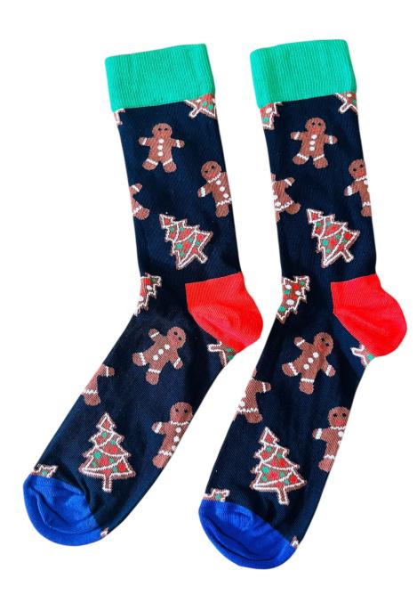 Sosete de Craciun Barbatesti ,Imprimeu Bradut,Engros